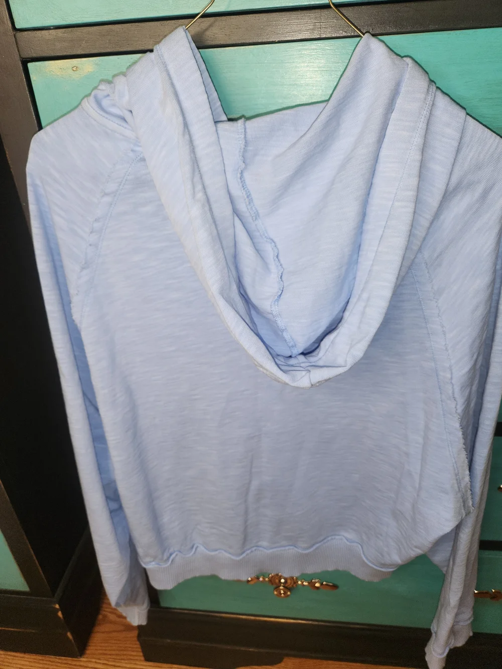 PINK Victoria's Secret Light Blue Women's Hoodie & Shorts Set